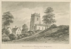 Milwich Kirche und Pfarrhaus von George Buckler