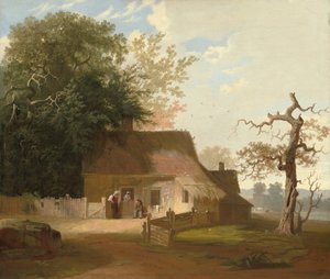 Landschaft mit Häuschen von George Caleb Bingham