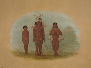 Eine Chetibo-Familie, 1854-1869 von George Catlin