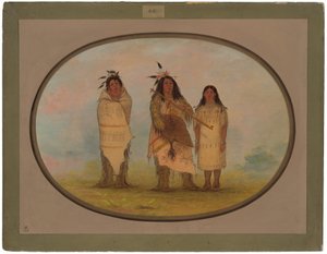 Ein Cheyenne-Häuptling, seine Frau und ein Medizinmann