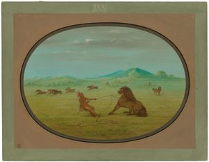 Wilde Pferde fangen - Pawnee von George Catlin