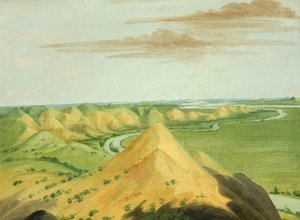 Tonklippen, Zwanzig Meilen oberhalb der Mandans, 1832 von George Catlin