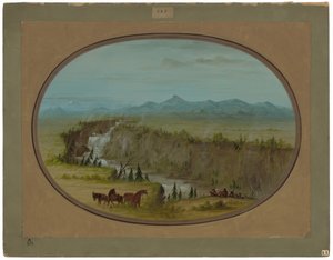 Wasserfälle des Snake River von George Catlin