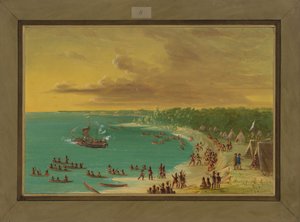 Erste Fahrt des Griffin auf dem Eriesee, 7. August 1679, 1847-48 von George Catlin