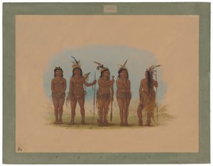 Fünf Kariben-Indianer