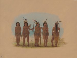 Fünf Kariben-Indianer