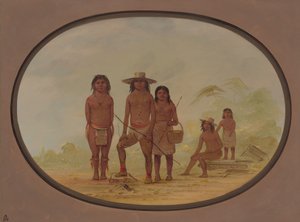 Fünf Maya-Indianer von George Catlin