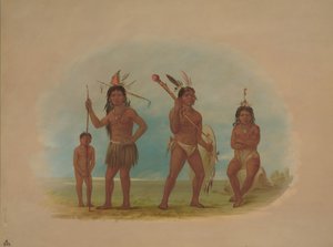 Vier Arowak-Indianer von George Catlin