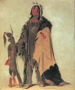 In-ne-ó-cose, Büffelkind, ein Krieger, 1832 von George Catlin