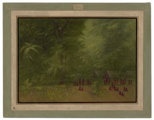 Indianerlager im Wald von George Catlin