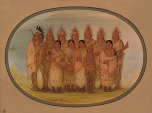 Iowa-Indianer, die London und Paris besuchten, 1861-1869 von George Catlin