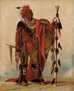 Kee-o-kúk, Der wachsame Fuchs, Häuptling des Stammes von George Catlin