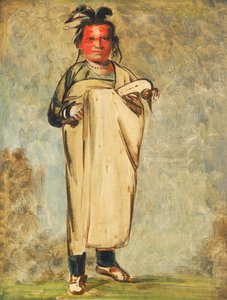 Káw-kaw-ne-chóo-a, ein Tapferer, 1828 von George Catlin