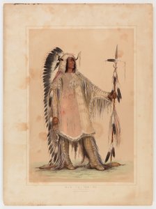 Mah-to-toh-pa, der Mandan-Häuptling von George Catlin
