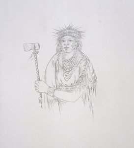 Men-son-se-a (Die Linke Hand), 1852 von George Catlin