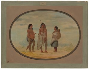 Nayas Indianerhäuptling, seine Frau und ein Krieger von George Catlin