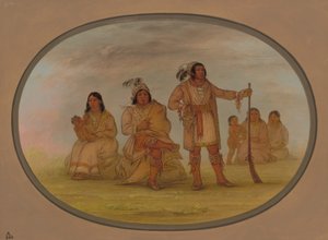 Osceola und vier Seminolee-Indianer, 1861-1869 von George Catlin