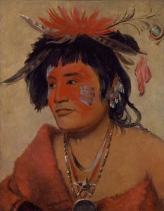 Pah-shee-náu-shaw, ein Krieger, 1831 von George Catlin