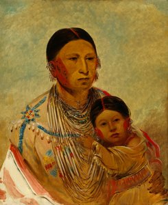 Ru-ton-ye-wee-ma, Stolzierende Taube, Frau von White Cloud, 1844 von George Catlin