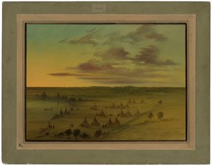 Sioux-Dorf - Lac du Cygne von George Catlin