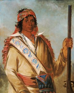Steeh-tcha-kó-me-co, Großer König genannt Ben Perryman, ein Häuptling, 1834 von George Catlin