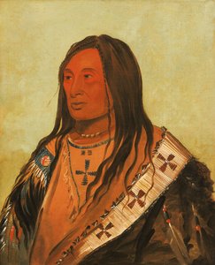 Tâh-zee-keh-dâ-cha, Torn Belly, ein angesehener Krieger von George Catlin