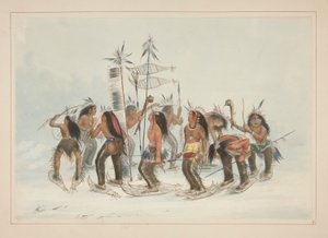 Der Schneeschuh-Tanz, Tafel 14 aus dem Nordamerikanischen Indianer-Portfolio