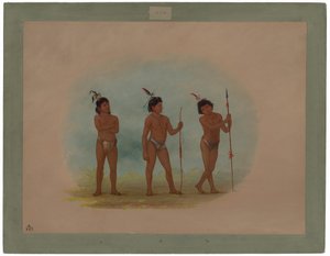 Drei Auca-Kinder von George Catlin