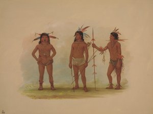 Drei Omagua-Männer, 1854-1869 von George Catlin