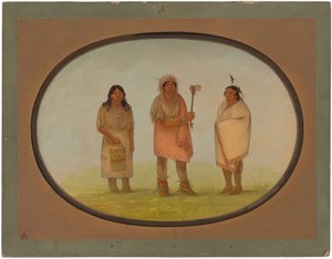 Drei Piankeshaw-Indianer von George Catlin