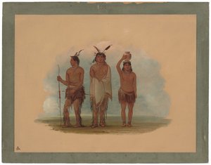Drei Walla Walla-Indianer von George Catlin