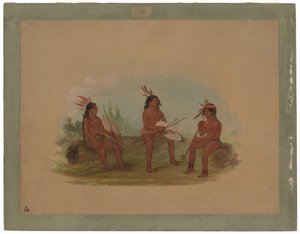 Drei junge Chinook-Männer von George Catlin
