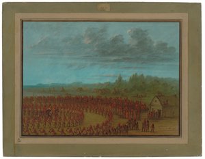 Kriegstanz der Saukies von George Catlin