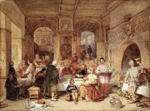Abendessen in der Großen Halle von George Cattermole
