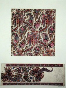 Stoffdesigns für Paisley-Schals, ca. 1871 (Gouache auf Papier)