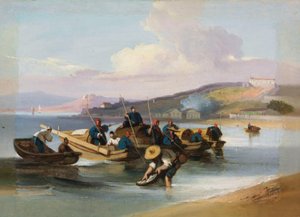 Chinesische Szene, Fischer von George Chinnery