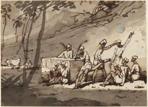 Feldofen und Figuren von George Chinnery