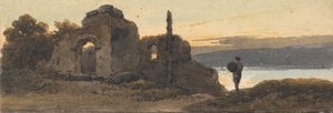 Tempel am See von George Chinnery