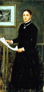 Dame in Schwarz von George Clausen
