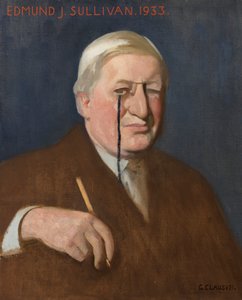 Porträt von Edmund J. Sullivan von George Clausen