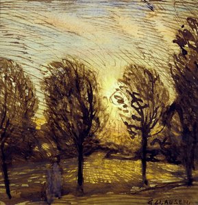 Ohne Titel [Studie von Bäumen] von George Clausen