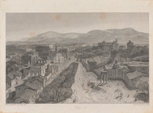 Das Forum Romanum vom Turm des Kapitols von George Cooke