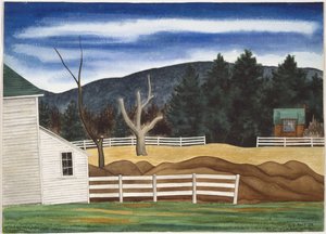 Woodstock Landschaft, März von George Copeland Ault