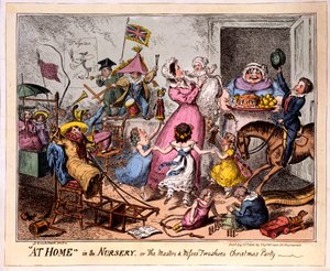 ZU HAUSE im KINDERZIMMER oder Die Meister und Fräulein Zwei Schuhe Weihnachtsfeier von George Cruikshank