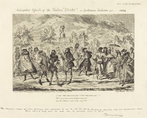 Erwartete Auswirkungen des Streiks der Schneider von George Cruikshank