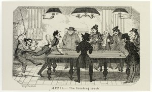 April - Der letzte Schliff aus George Cruikshanks Stahlradierungen zu The Comic Almanacks: 1835-1853 von George Cruikshank