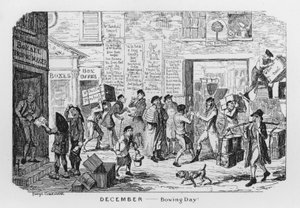 Boxing Day von George Cruikshank