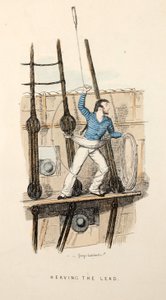 Das Lot werfen, veröffentlicht ca. 1841 von George Cruikshank