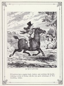 Illustration für Das Buch des Junggesellen, oder Der Fortschritt von Mr. Lambkin (Gent) (Gravur)