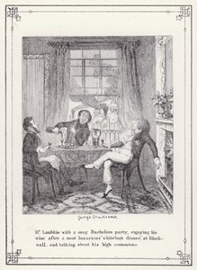 Illustration für Das Buch des Junggesellen oder Der Fortschritt von Mr. Lambkin (Gent) von George Cruikshank
